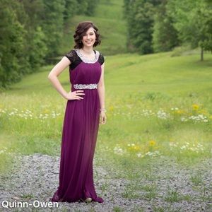 Long bridesmaid dress rhinestone halterneck